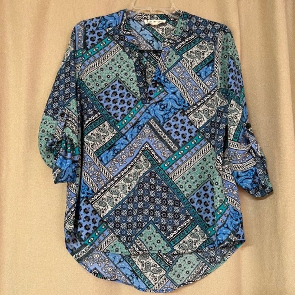 Pink Rose Multi-Colored Tunic, size M